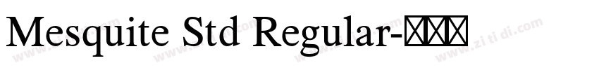 Mesquite Std Regular字体转换
